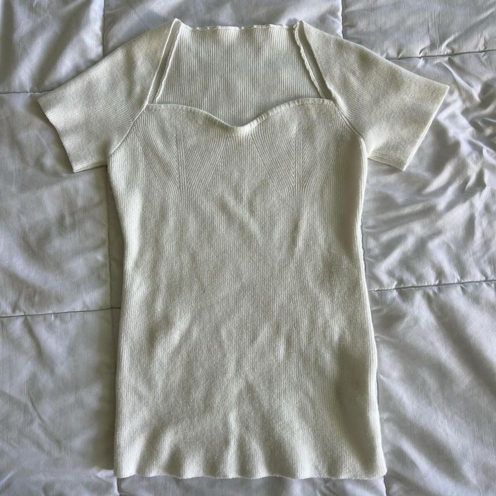 Elegant Cream Knit Top